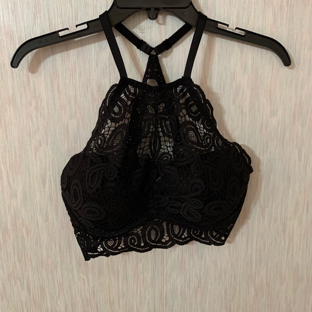 Victoria’s Secret Black Lace Halter Bralette